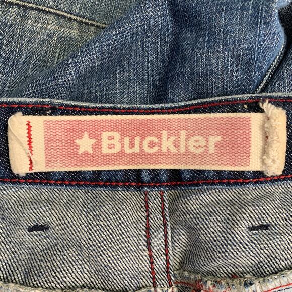 BUCKLER Size 31 Blue Cotton Denim Straight Jeans - Picture 4 of 5